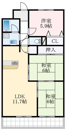 深井駅 徒歩7分 4階の物件間取画像